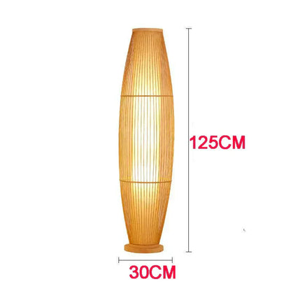 EcoBambu | Umweltfreundliche Bambuslampe | Nachhaltige LED-Stehleuchte mit natürlichem Design für Wohnzimmer