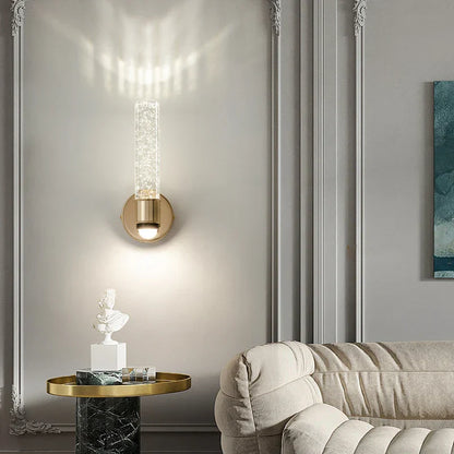 Kristallen wandlamp – glamoureuze wandlamp met bolglas en metalen frame
