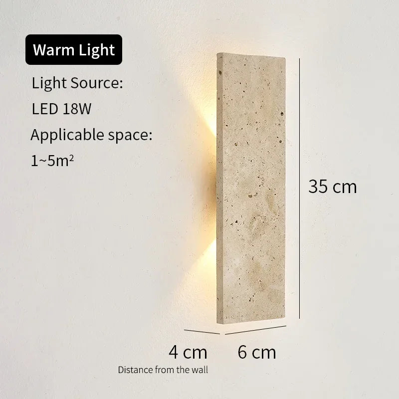 Ljussten Alto | Naturstein LED-Wandleuchte für Außenbereiche