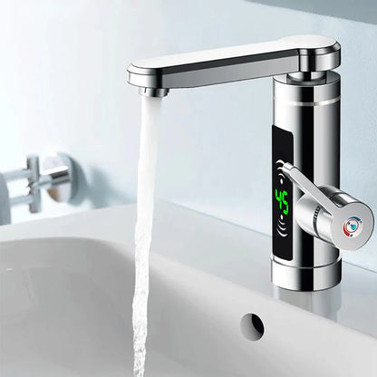 Brisenna | Keukenkraan met directe verwarming & 360° draaibare uitloop | 3000W RVS-watertap voor warm- & koudwater