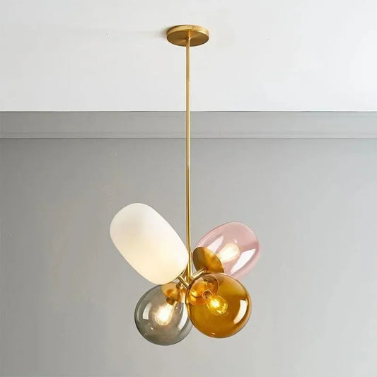 Antheia – Luxus Pendelleuchte aus Buntglas mit Künstlerischem Design