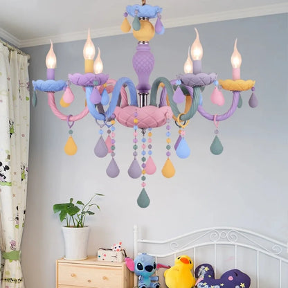 Solavine | Moderne bunte Kristall-Kronleuchter für Kinder- und Mädchenzimmer