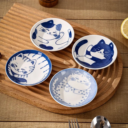 ManekiTao | Keramikschälchen mit Glückskatze im Tropfendesign