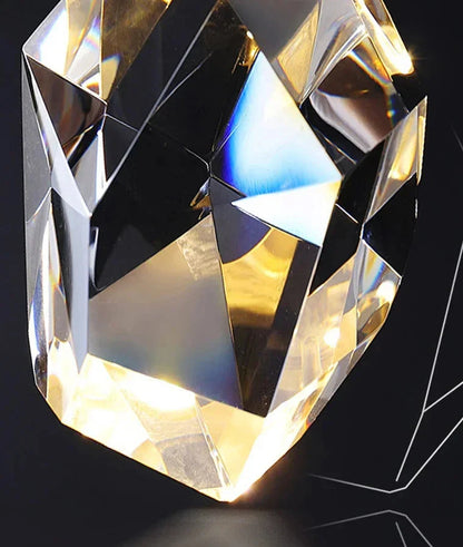 Nina Pendelleuchte – LED-Deckenlampe mit 5 Kristallglasschirmen in Gold