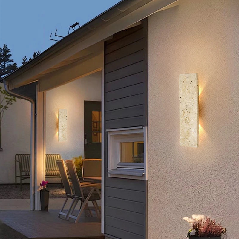 Ljussten Alto | Naturstein LED-Wandleuchte für Außenbereiche