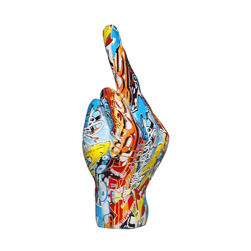 Brunno Figur | Graffiti-Handskulptur aus Kunstharz als provokantes Statement-Piece