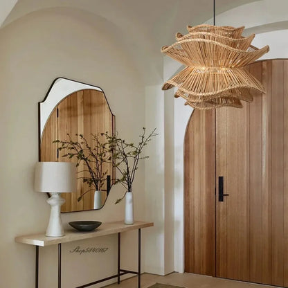 Ignara | Kreative Rattan-Hängeleuchte im skandinavischen Designstil