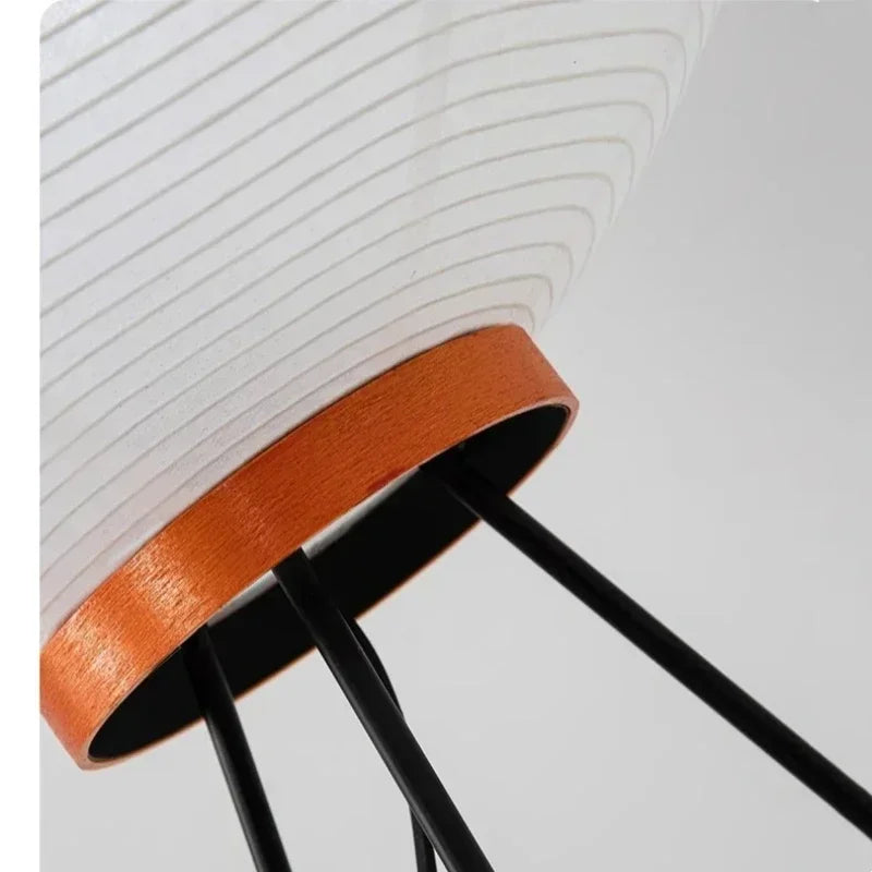 Sōra 9A | Handgefertigte Papierlampe mit Holzstruktur