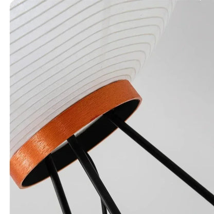 Sōra 9A | Handgefertigte Papierlampe mit Holzstruktur