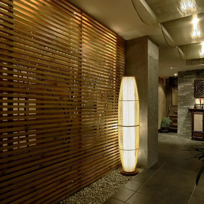 EcoBambu | Umweltfreundliche Bambuslampe | Nachhaltige LED-Stehleuchte mit natürlichem Design für Wohnzimmer
