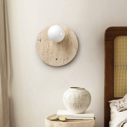 Wabi-Sabi wandlamp natuurtint – minimalistische lamp met warm licht
