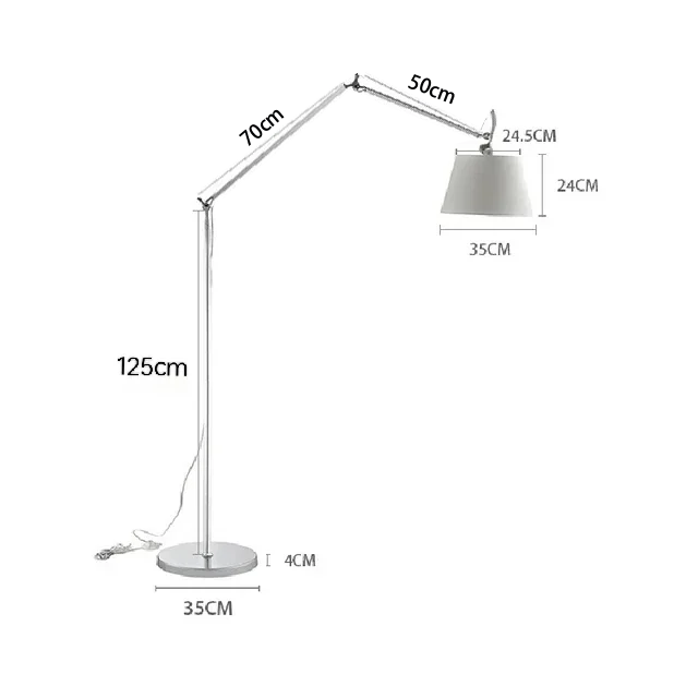 Selinara | Stehlampe mit langer Schwenkarm im Koreanischen Designstil