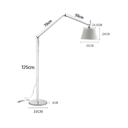 Selinara | Stehlampe mit langer Schwenkarm im Koreanischen Designstil