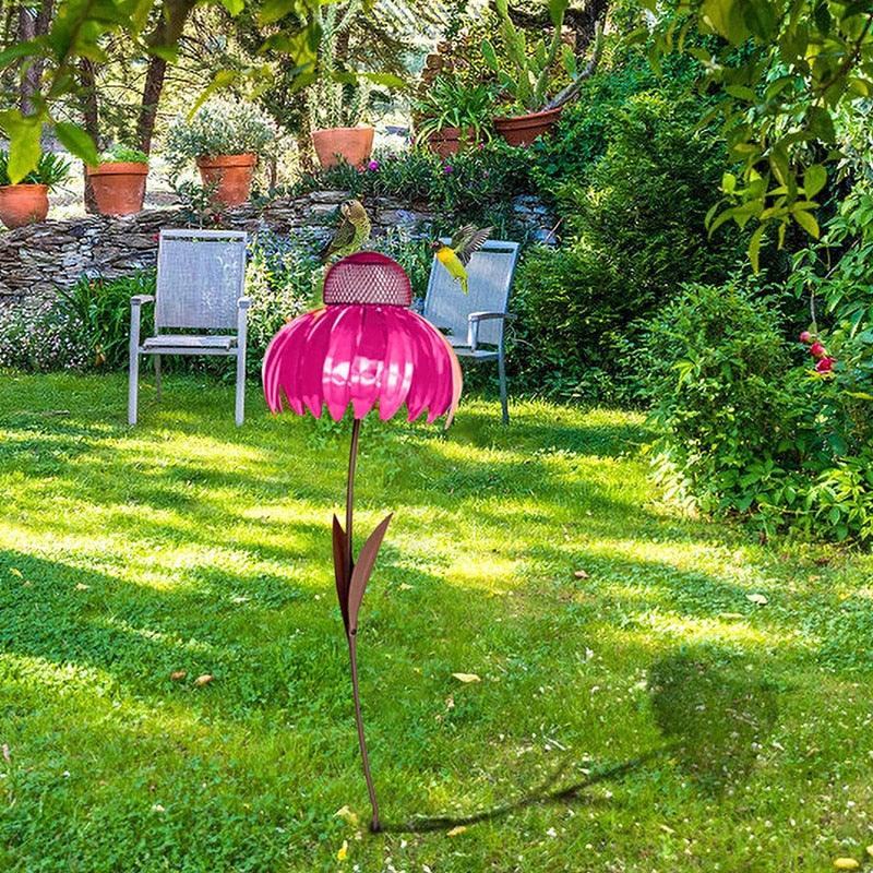 NaturNest™ | Hängendes Metall-Futterhaus im Blumendesign