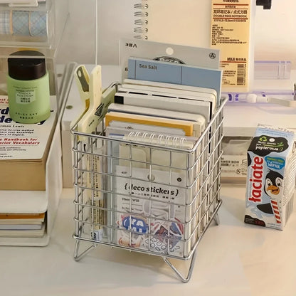 Modülo Körbchen | Stapelbarer Mesh Organizer für Schreibtisch & Regal
