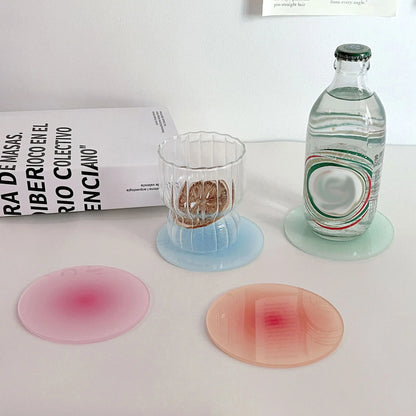 Nuvira Haze | Runder Acryl Untersetzer mit Farbverlauf, 10 cm