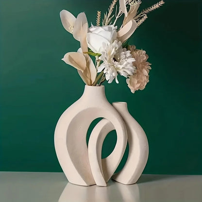 Vaylo Formé | Skulpturale Keramikvasen im Boho-Stil (2er-Set)