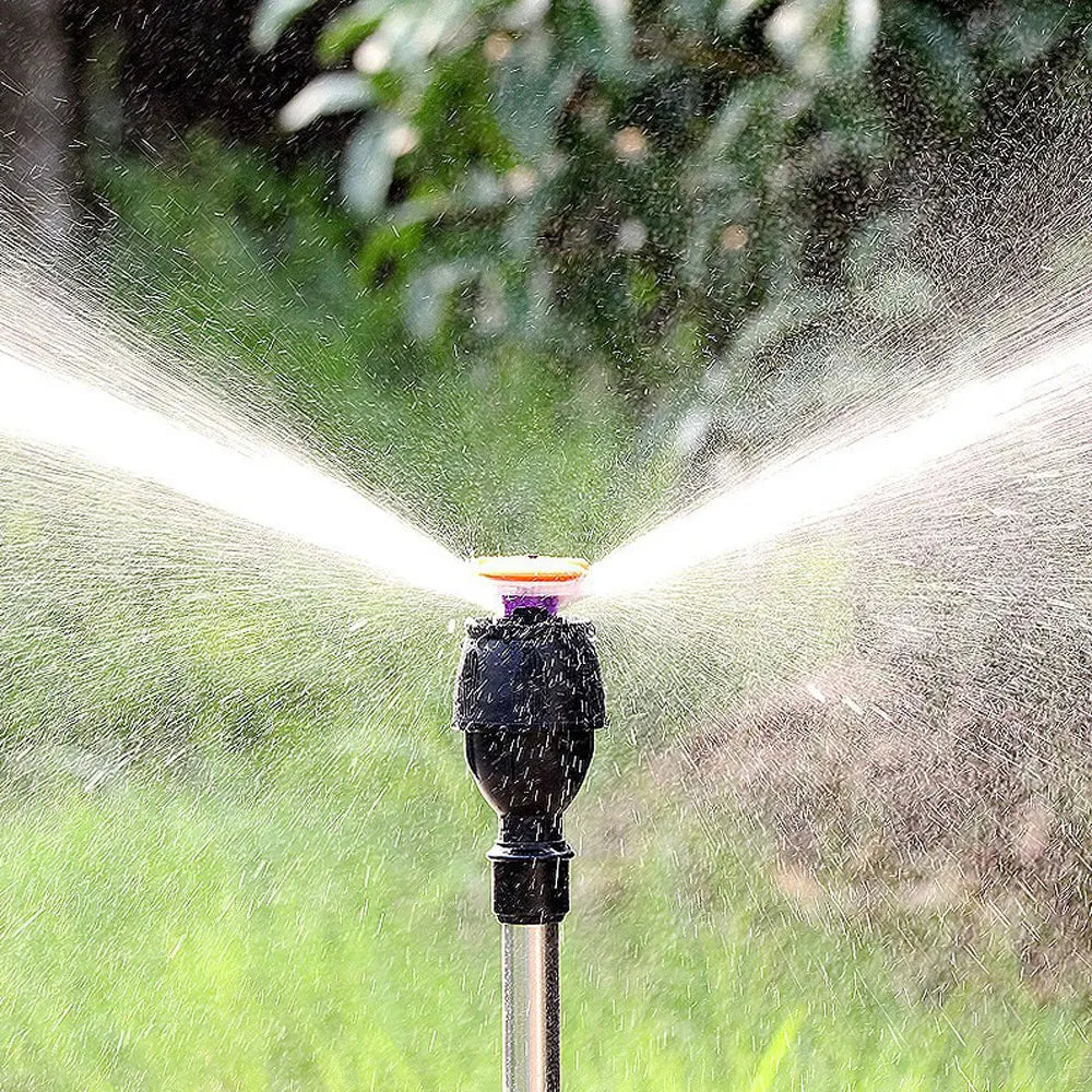Norduvo Orbit | automatischer rotierender Gartensprinkler mit ausziehbarem Stativ