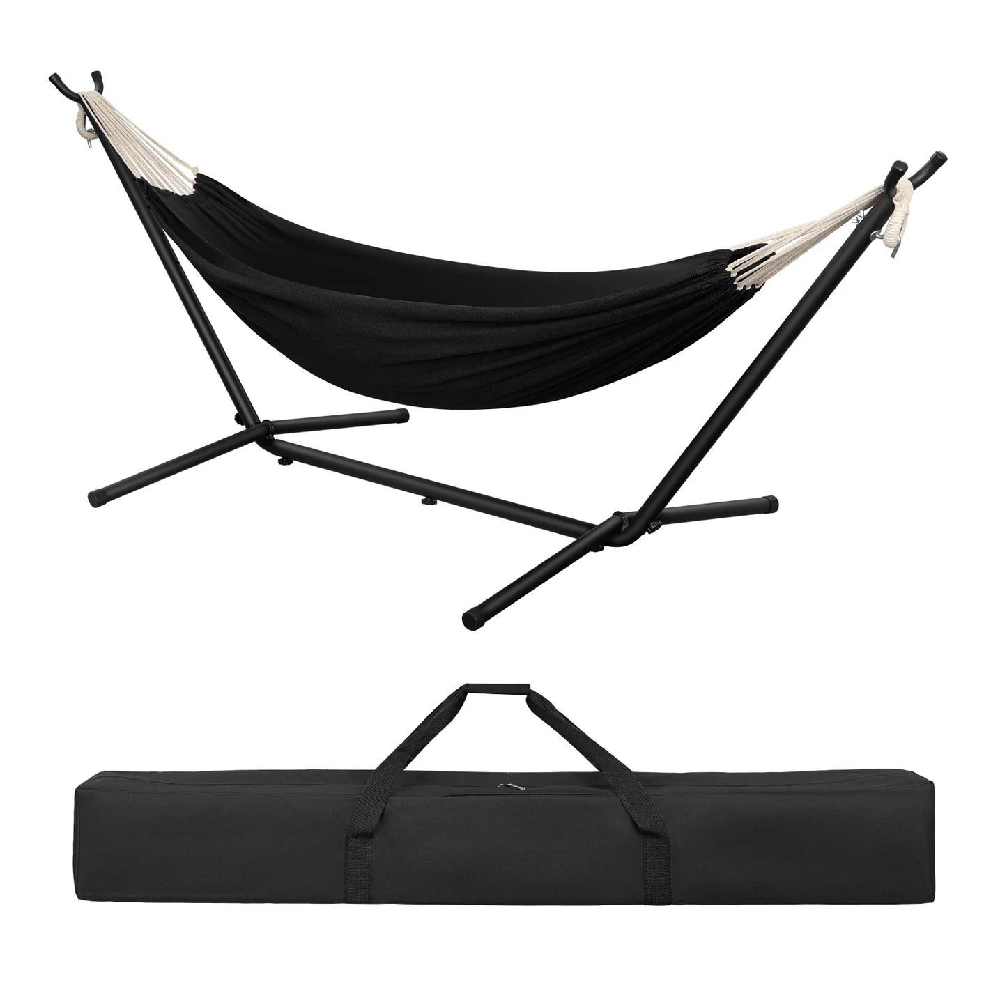 Lunava Rest | Tragbare Doppel-Hängematte mit Stahlgestell für Garten & Camping