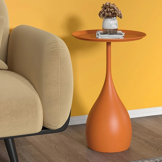 Ariessa Lumo | Mobile Runde Beistelltisch im leicht-luxuriösen Design für Sofa & Bett