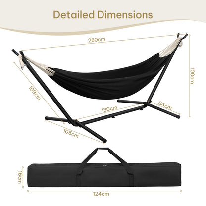 Lunava Rest | Tragbare Doppel-Hängematte mit Stahlgestell für Garten & Camping