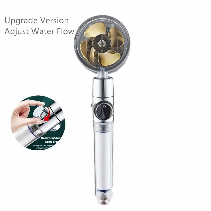 360° drehbarer Hochdruck-Duschkopf mit Turbo-Propeller – wassersparend & leistungsstark 🚿