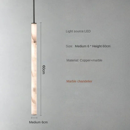 Lunvero Minara | LED-Pendelleuchte aus Marmor und Kupfer für stilvolle Wohnräume