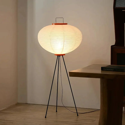 Sōra 9A | Handgefertigte Papierlampe mit Holzstruktur