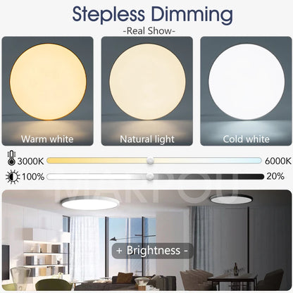 Maravi Glow | dimmbare LED-Deckenleuchte mit Fernbedienung für Schlafzimmer und Wohnzimmer