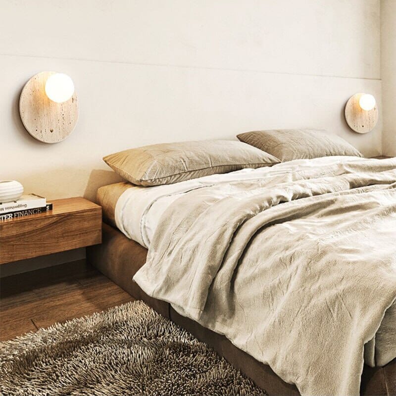 Wabi-Sabi wandlamp natuurtint – minimalistische lamp met warm licht