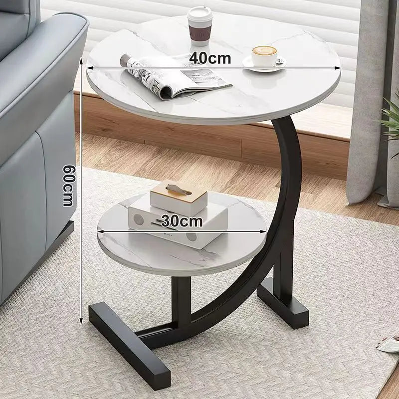 Tivara | Luxus‑Mini‑Beistelltisch, zwei Ebenen & mobil