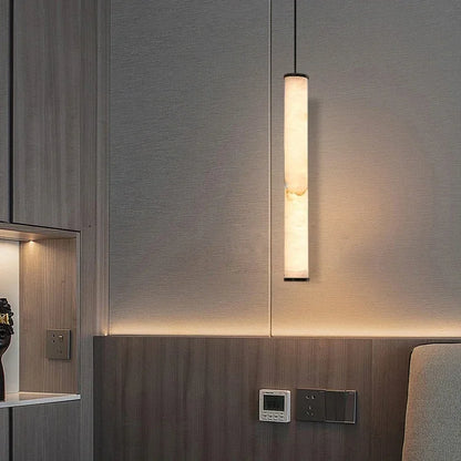 Lunvero Minara | LED-Pendelleuchte aus Marmor und Kupfer für stilvolle Wohnräume