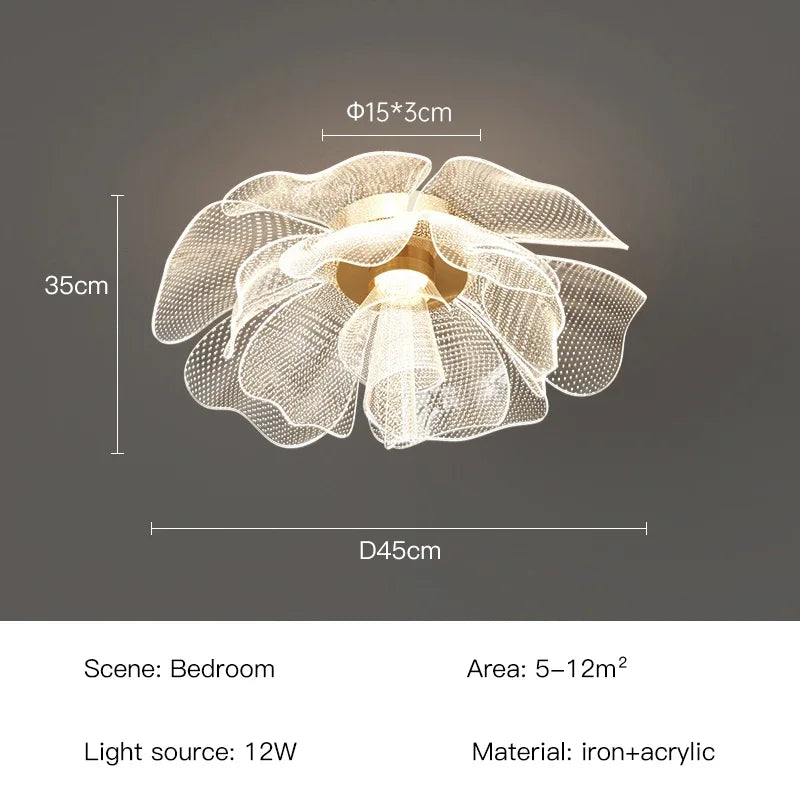 Caelora | LED-Deckenleuchte in Blütenform für Schlafzimmer und Wohnzimmer
