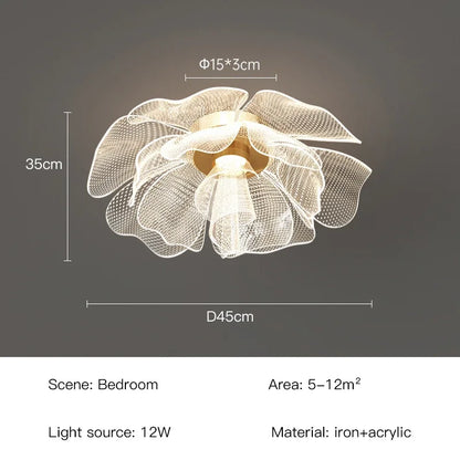 Caelora | LED-Deckenleuchte in Blütenform für Schlafzimmer und Wohnzimmer