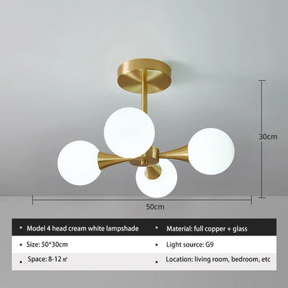 Lunavoire Sphere | LED-Deckenleuchte mit Glaskugel für Wohn- und Schlafzimmer