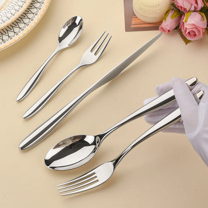 Skarlind | 5-teiliges Besteckset aus Edelstahl für Steak & Dinner