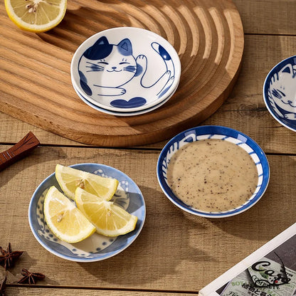 ManekiTao | Keramikschälchen mit Glückskatze im Tropfendesign
