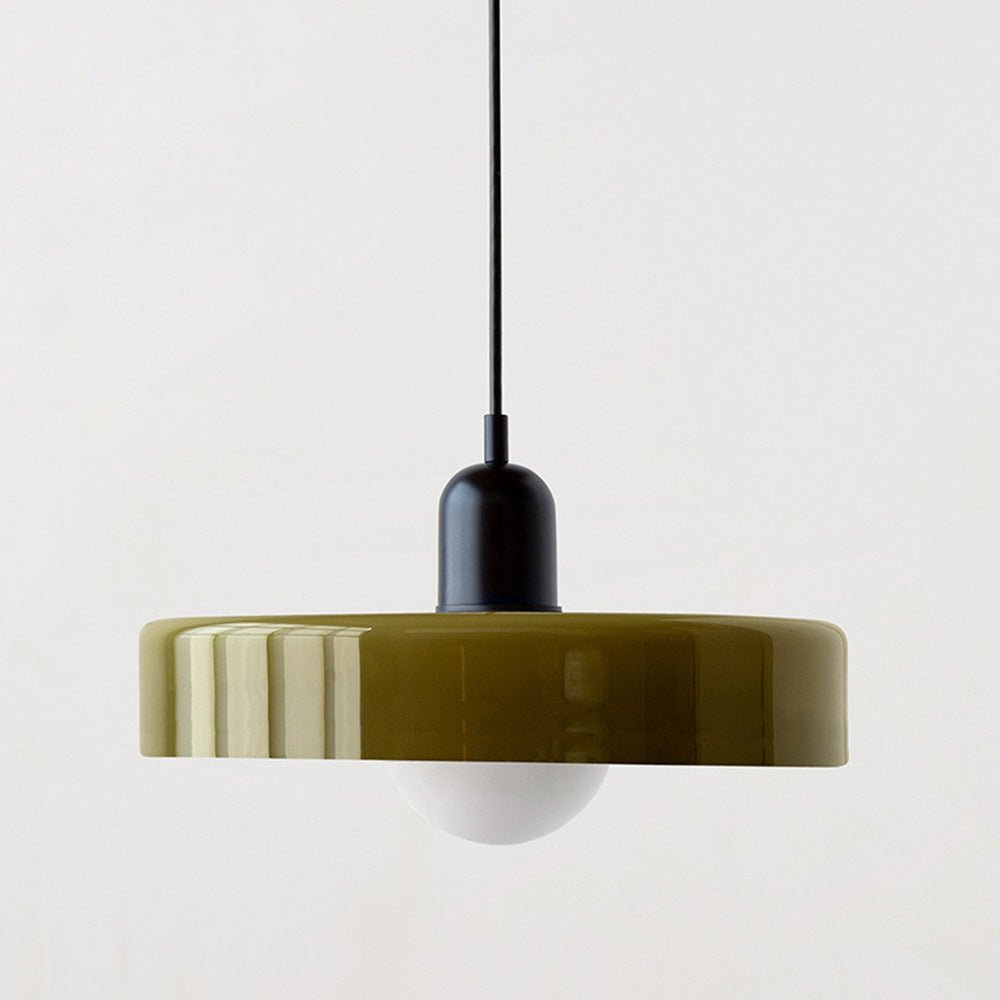 Lunari Halo | Hängeleuchte aus farbigem Glas im Bauhaus-Stil