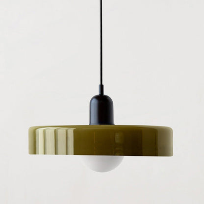 Lunari Halo | Hängeleuchte aus farbigem Glas im Bauhaus-Stil