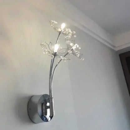 Lustrae | Moderne Wandleuchte mit kristallförmigem Pusteblumen-Design