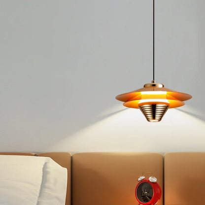 AeroGlow | Aluminium LED Pendelleuchte | Moderne Deckenlampe mit Farbakzenten & Warmweißem Licht