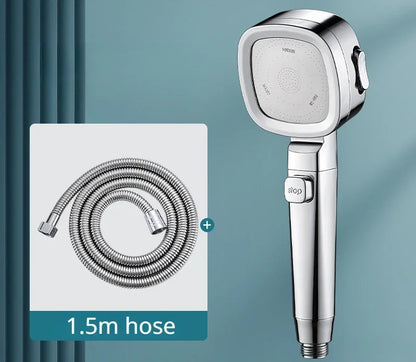 HydraFlow – Hochdruck Duschkopf mit 3 Strahlarten & Wasserspar-Funktion