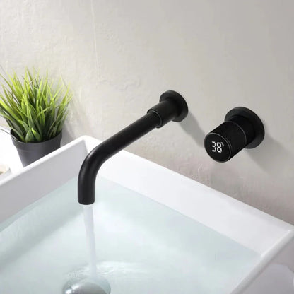 Valvoro Sense | Wandarmatur aus schwarzem Messing mit Digitalanzeige & Temperaturregelung