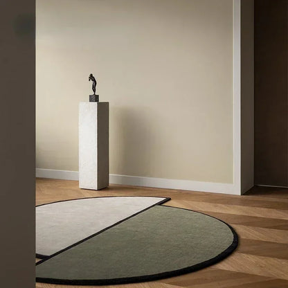 Arketa Halo | Waschbarer Design-Teppich in unregelmäßiger Halbkreisform