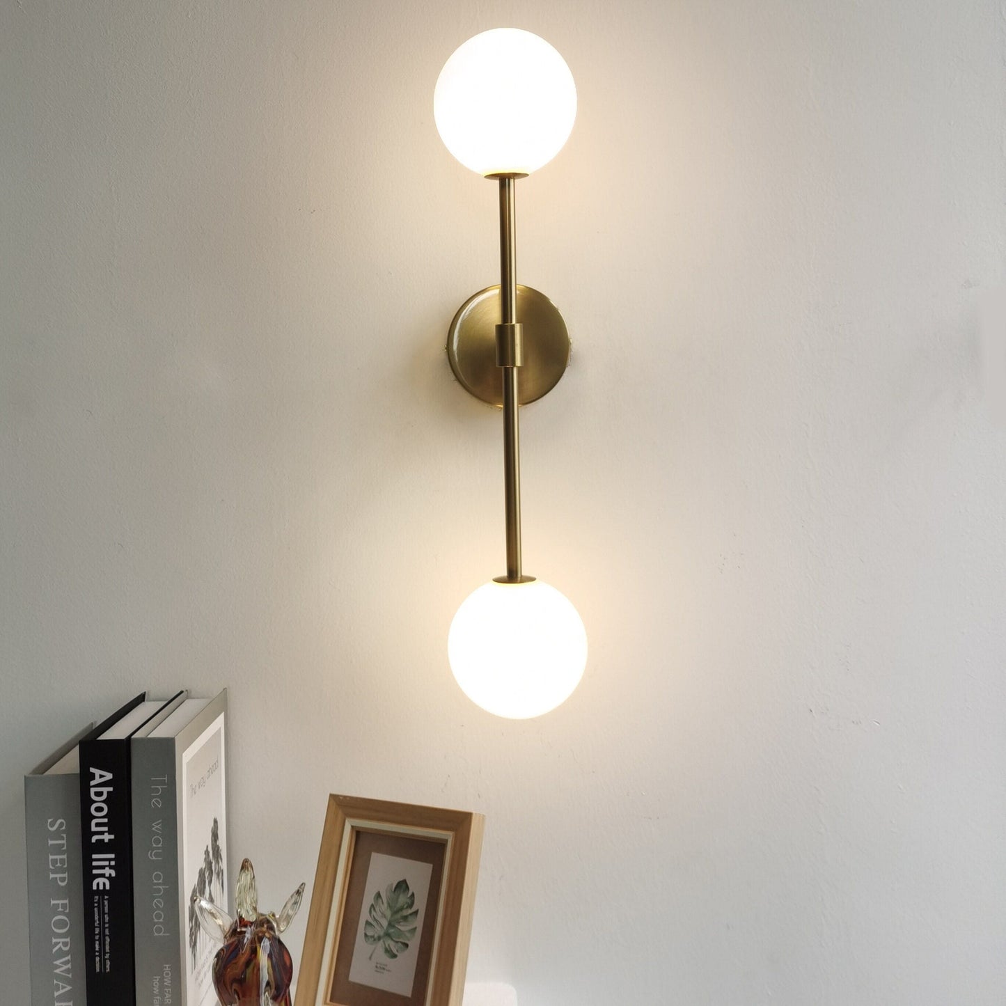 Ronde melkglas-LED-wandlamp – Minimalistische wandlamp met zacht licht