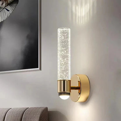 Kristallen wandlamp – glamoureuze wandlamp met bolglas en metalen frame