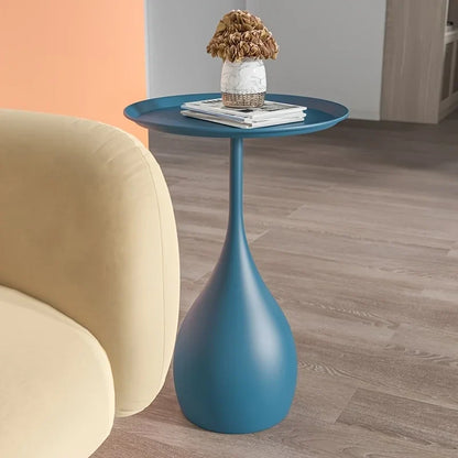 Ariessa Lumo | Mobile Runde Beistelltisch im leicht-luxuriösen Design für Sofa & Bett