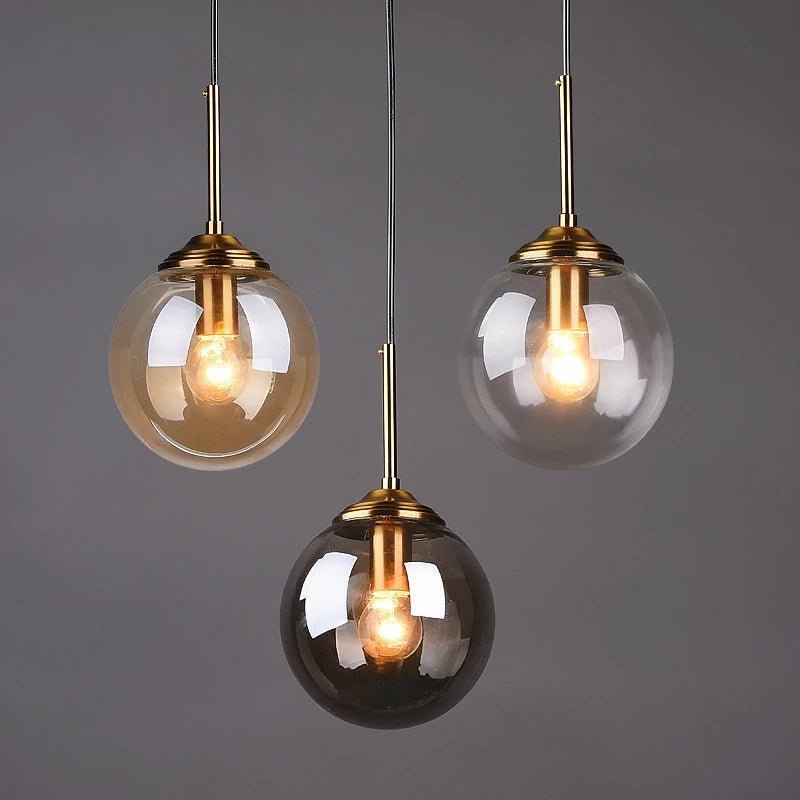 Solvyn Era | LED-Glas-Pendelleuchte mit Metallakzent für Schlafzimmer und Essbereich