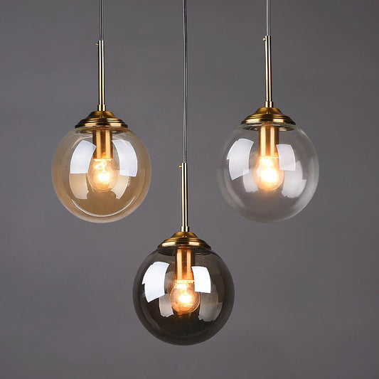 Solvyn Era | LED-Glas-Pendelleuchte mit Metallakzent für Schlafzimmer und Essbereich