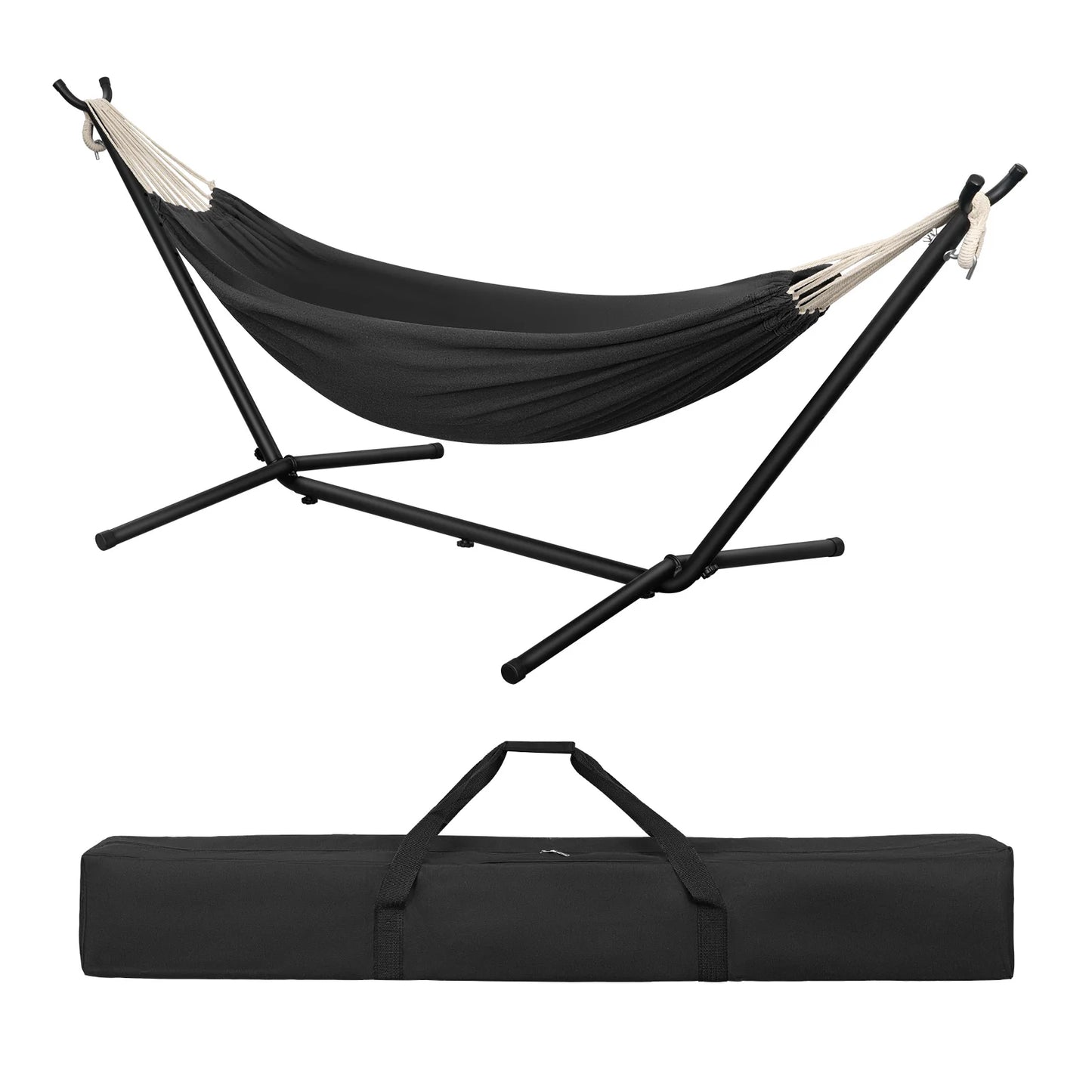 Lunava Rest | Tragbare Doppel-Hängematte mit Stahlgestell für Garten & Camping